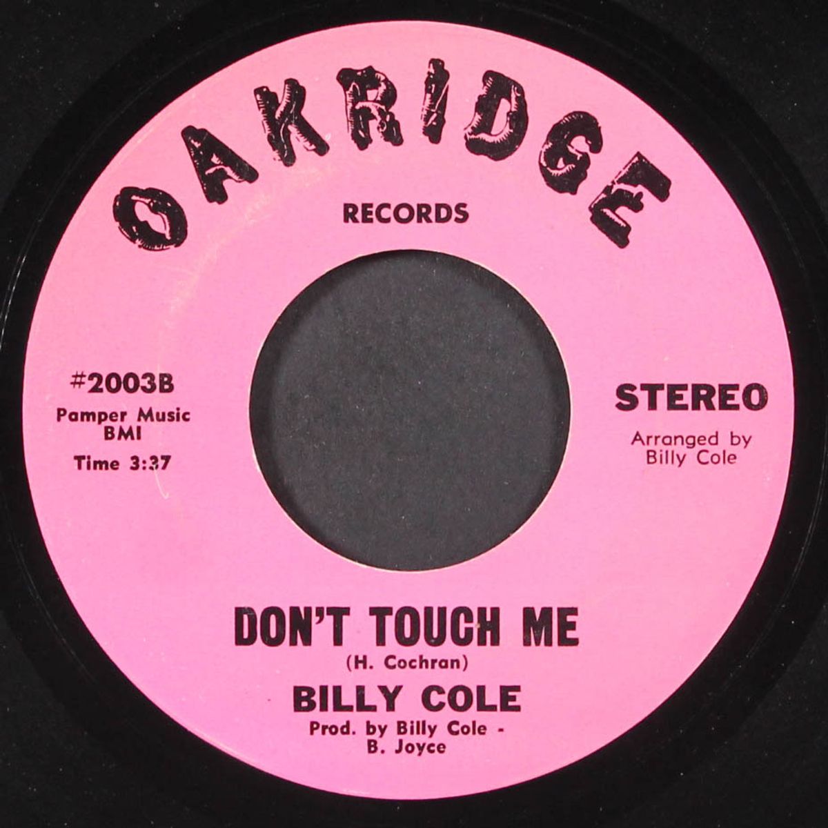what will my heart say / don't touch me by BILLY COLE