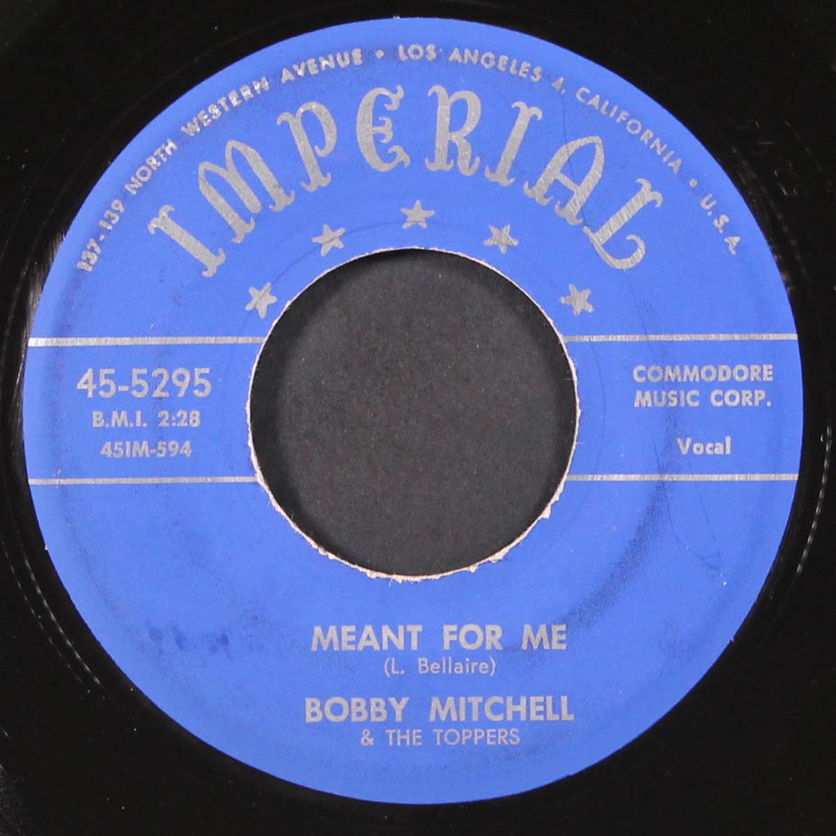the wedding bells are ringing / meant for me by BOBBY MITCHELL & TOPPERS