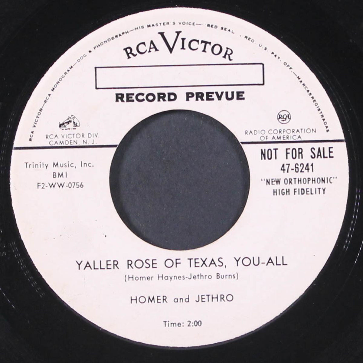 yaller rose of texas you all by HOMER & JETHRO