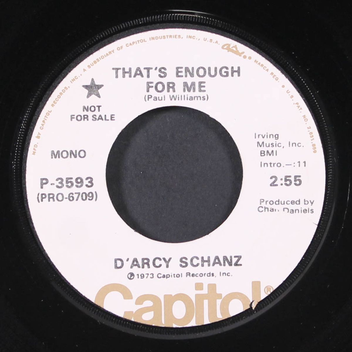 that's enough for me / mono by D'ARCY SCHANZ
