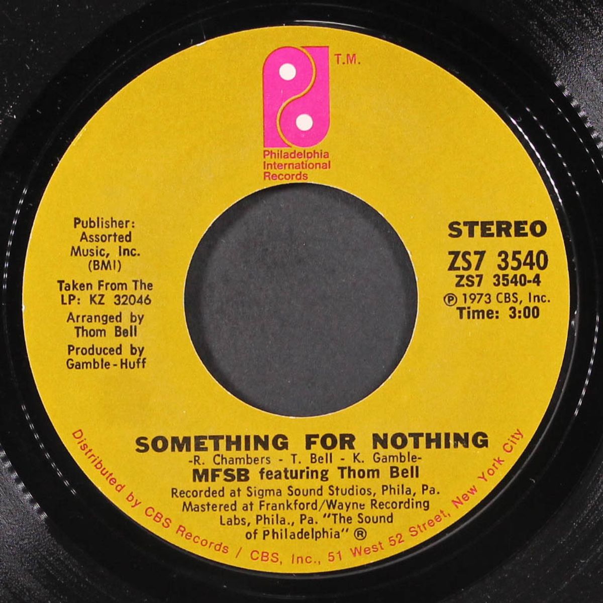 tsop (the sound of philadelphia) / something for nothing by MFSB
