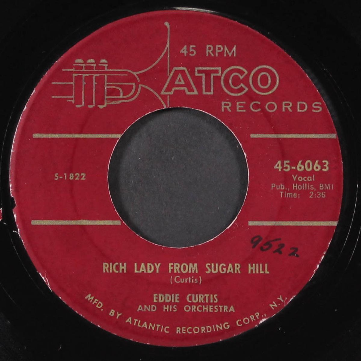 rich lady from sugar hill / i don't wanna be alone by EDDIE CURTIS / JEWEL CURTIS