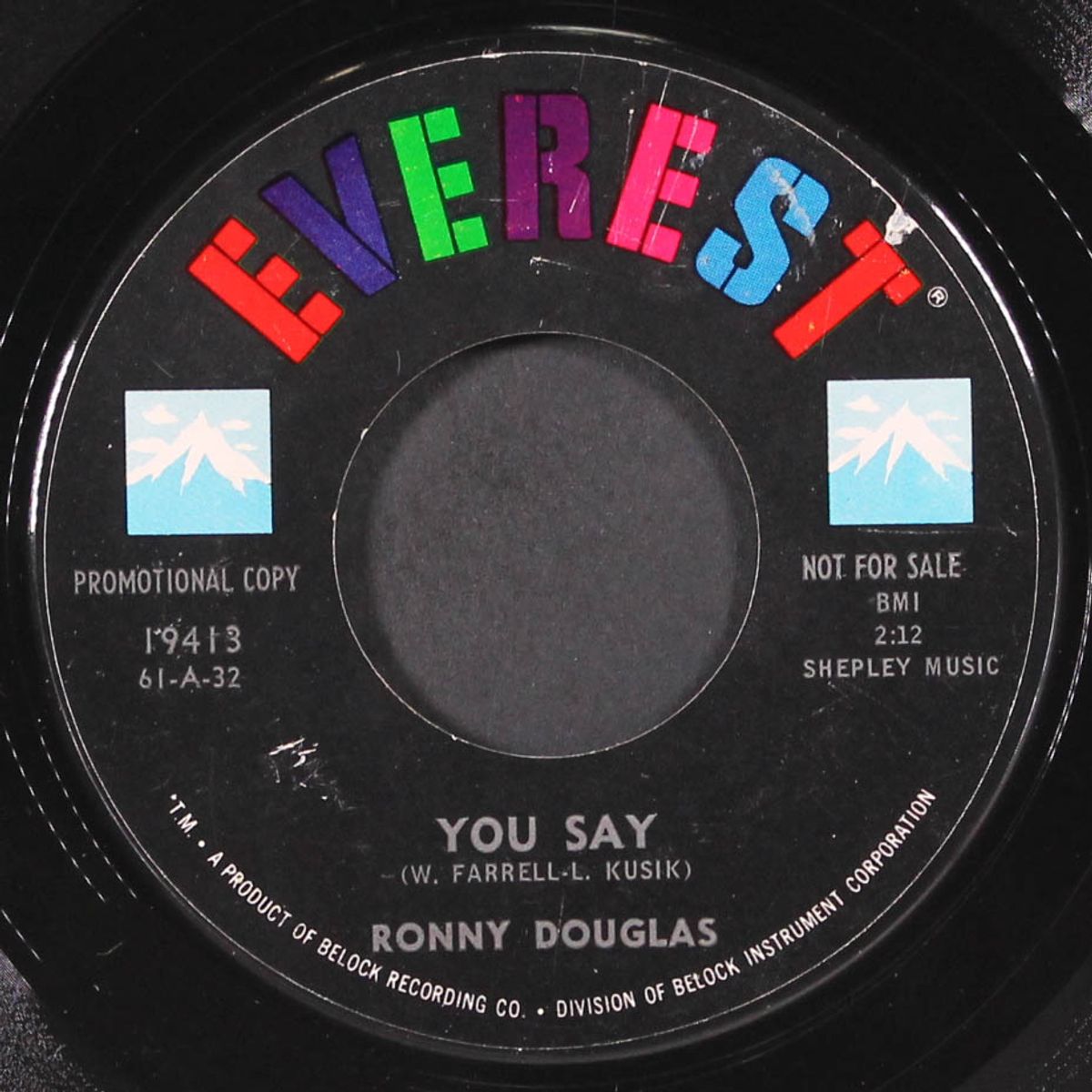 you say / run, run, run by RONNY DOUGLAS