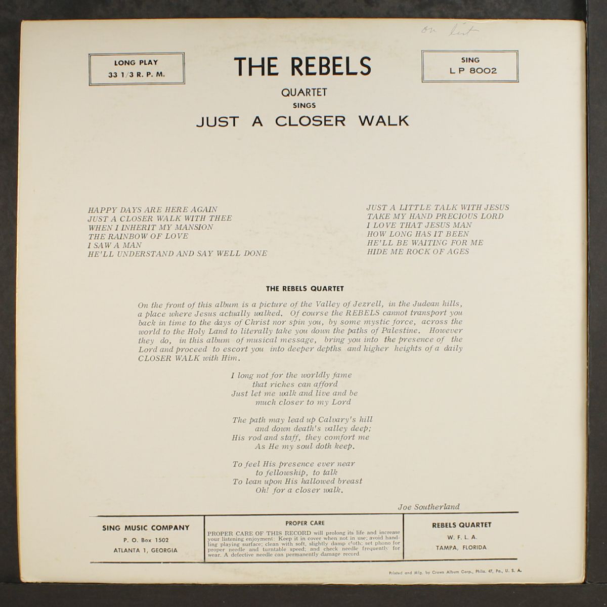 just a closer walk by REBELS