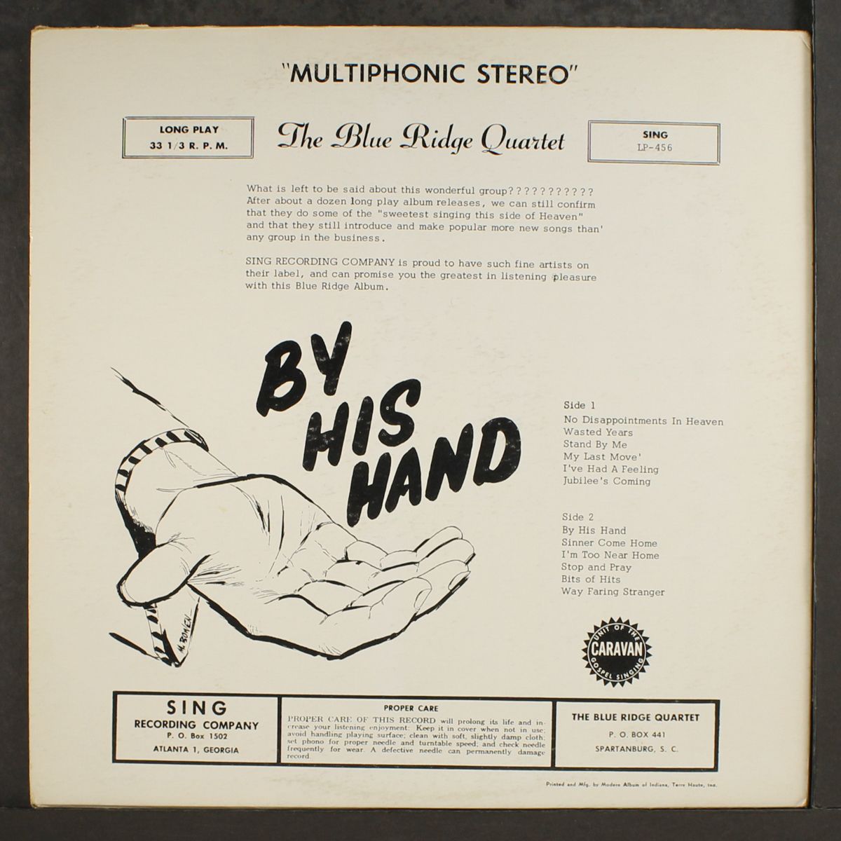 by his hand by BLUE RIDGE QUARTET