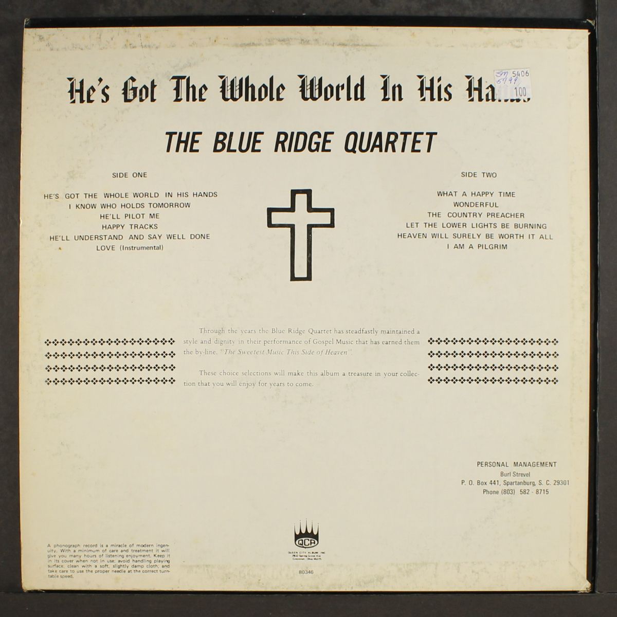 he's got the whole world in his hands by BLUE RIDGE QUARTET