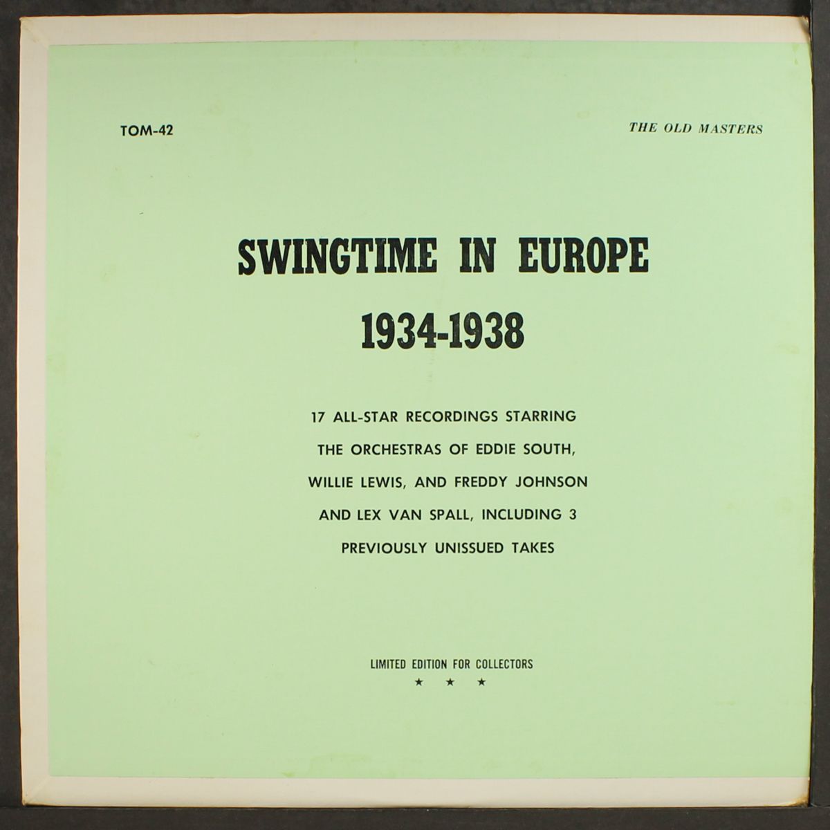 swingtime in europe 1934-1938 by VARIOUS
