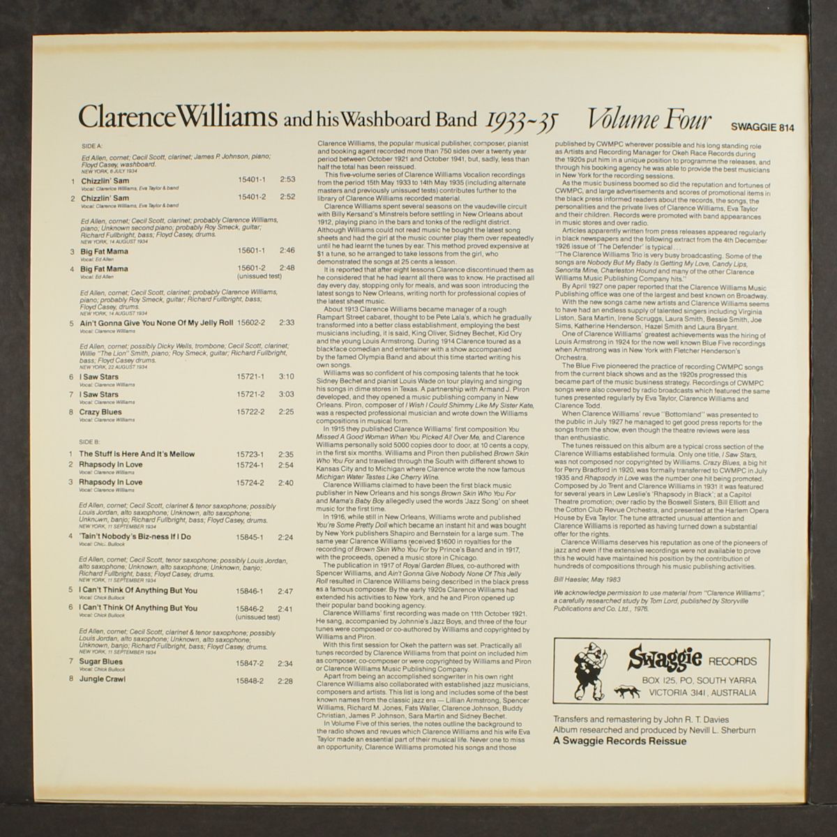 1933-35, vol. 4 by CLARENCE WILLIAMS