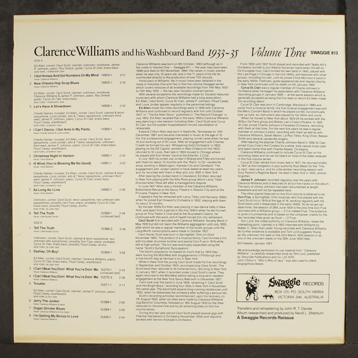 1933-35, vol. 3 by CLARENCE WILLIAMS