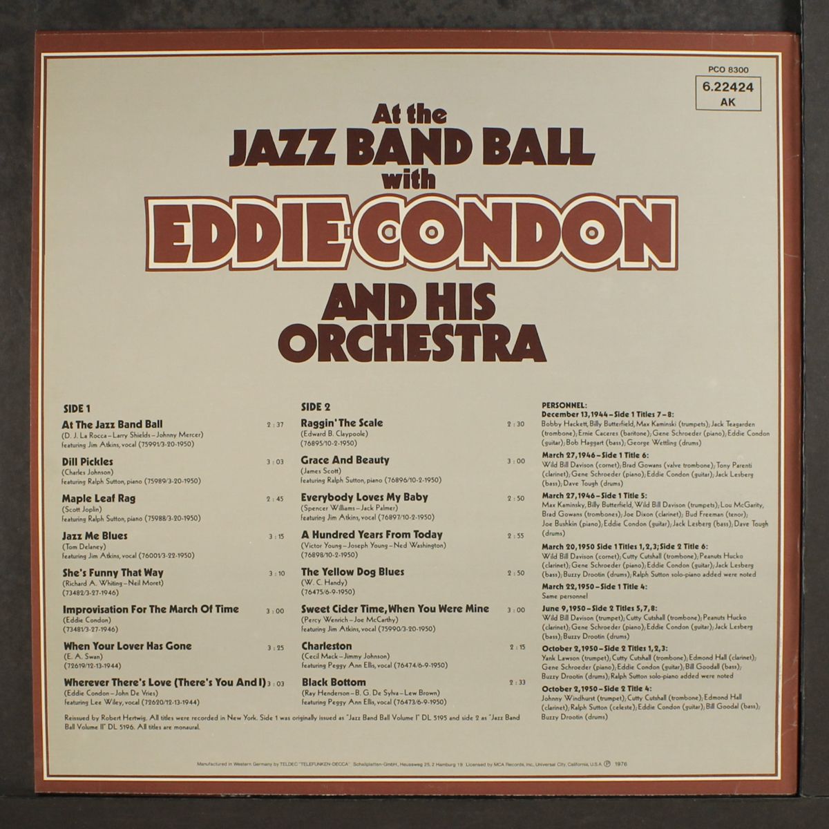 jazz band ball by EDDIE CONDON