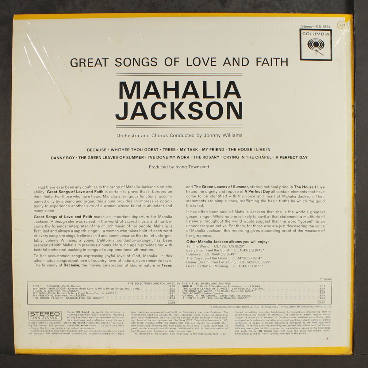 great songs of love & faith by MAHALIA JACKSON