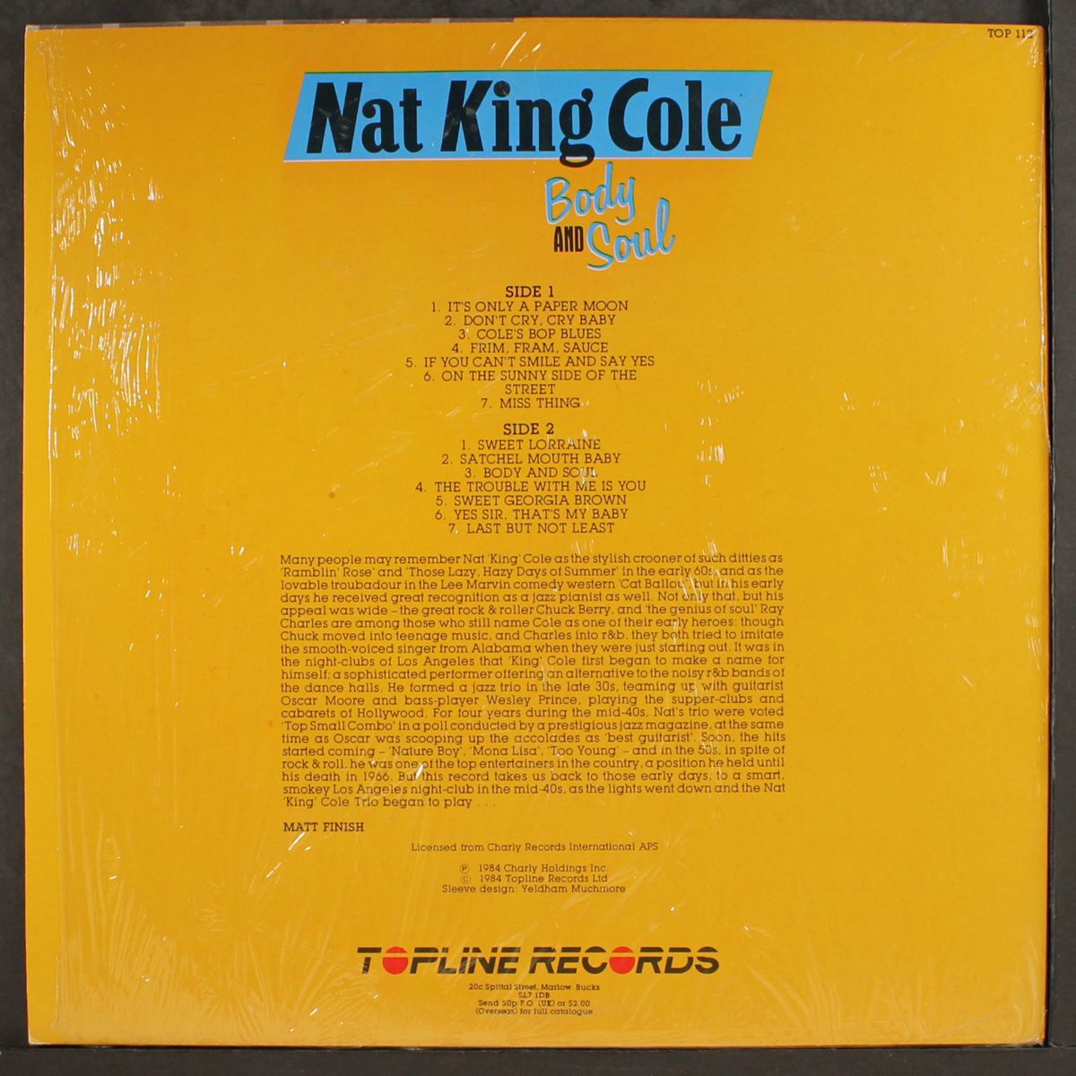 body and soul by NAT KING COLE