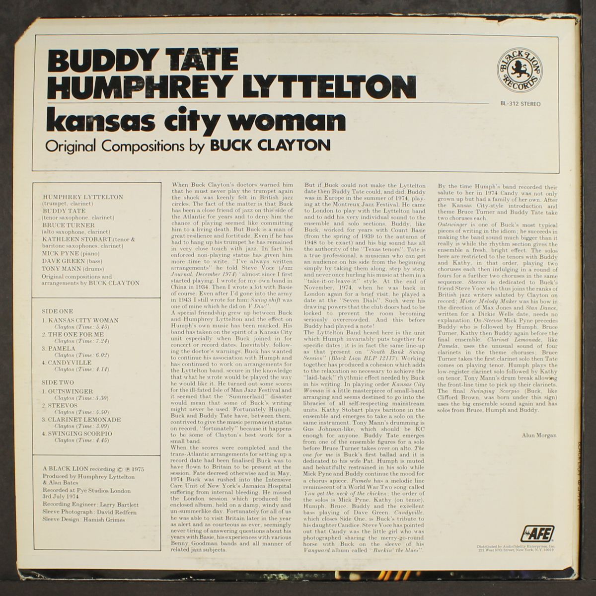 kansas city woman by BUDDY TATE & HUMPHREY LYTTELTON