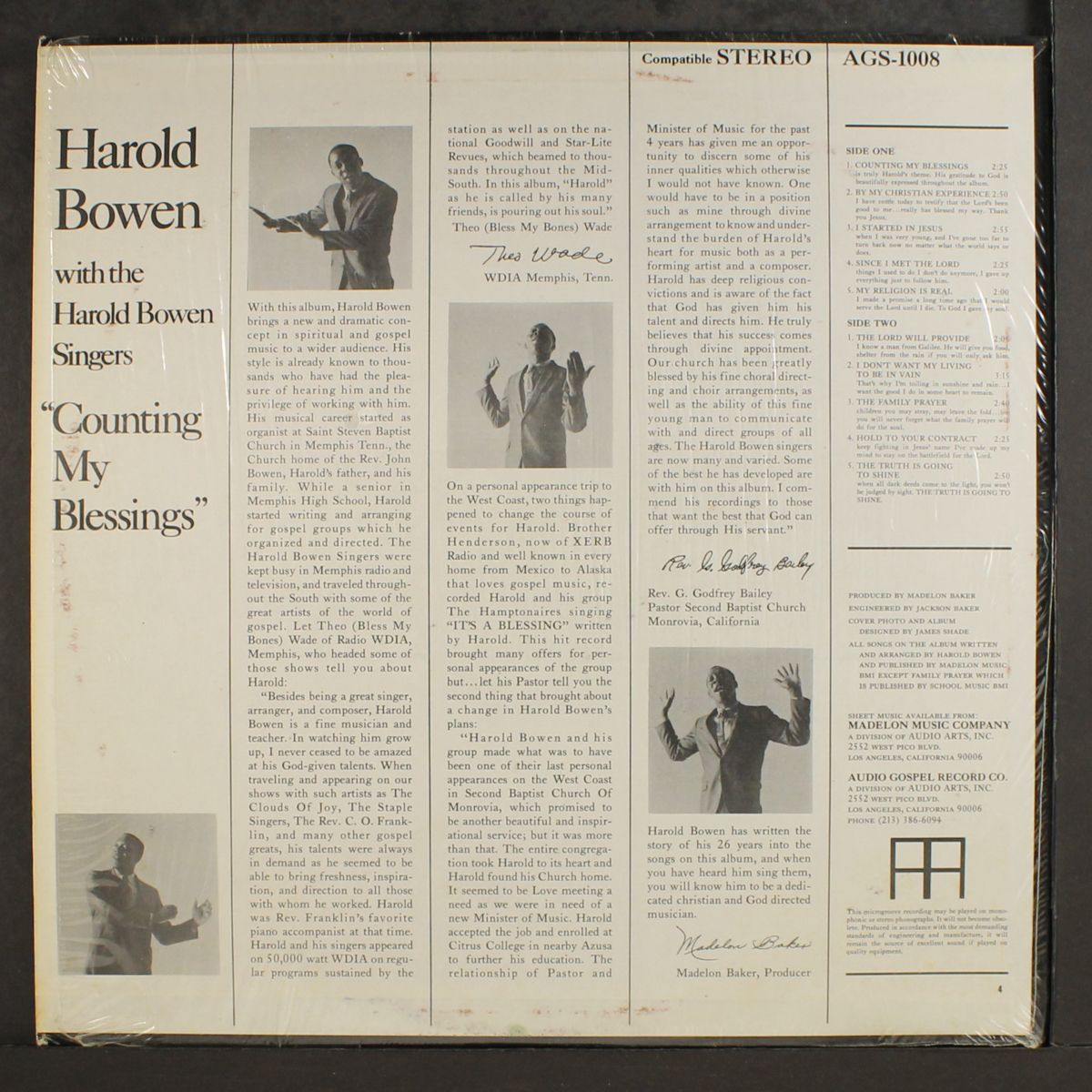 counting my blessings by HAROLD BOWEN