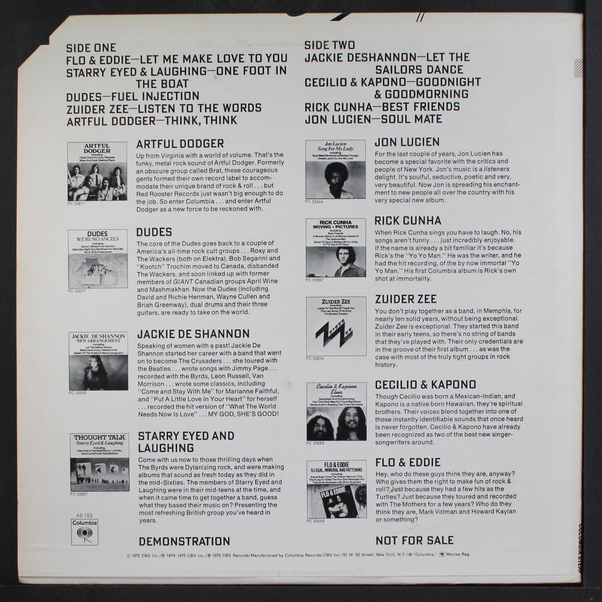 rockslide - columbia new artists fall 1975 by VARIOUS