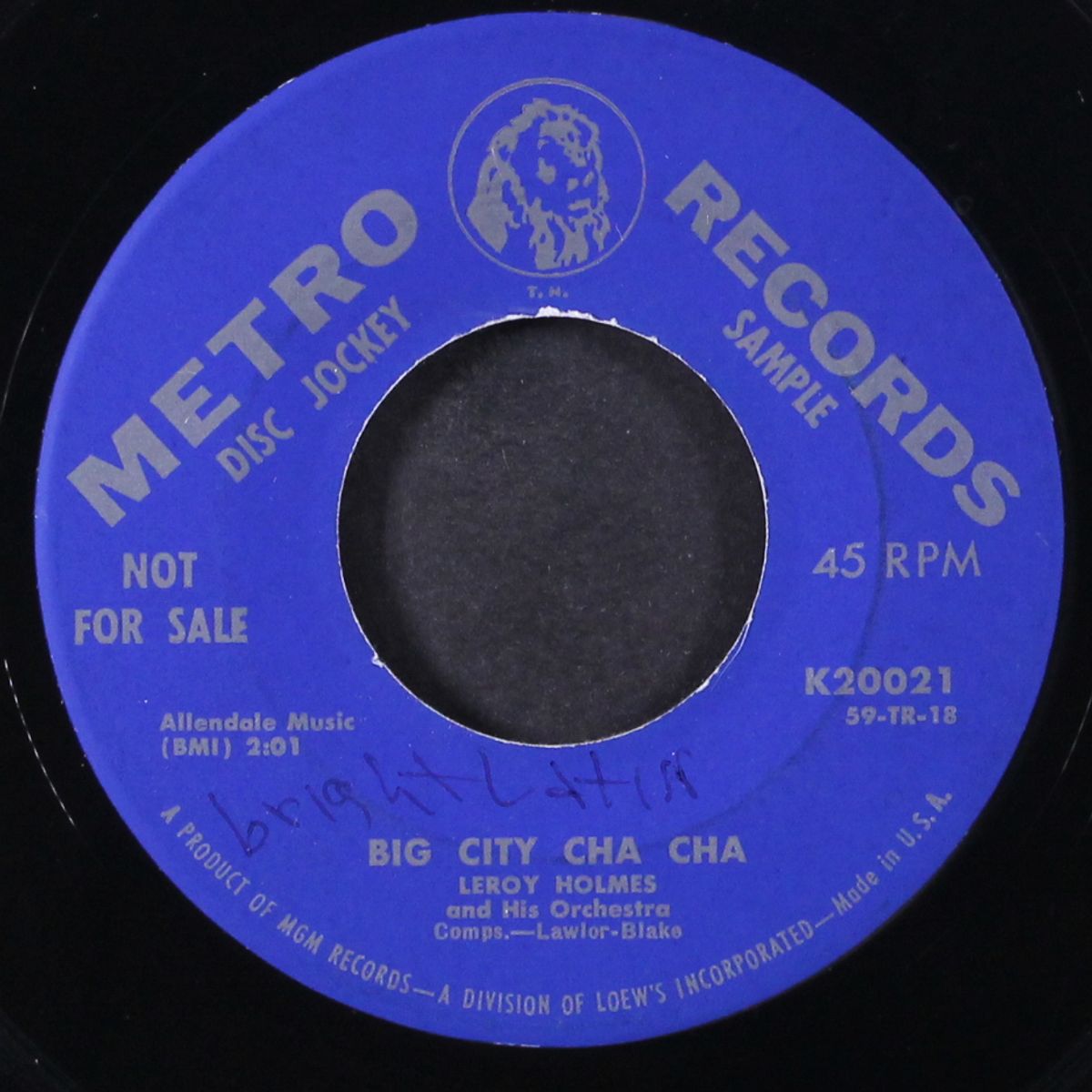 big city cha cha by LEROY HOLMES