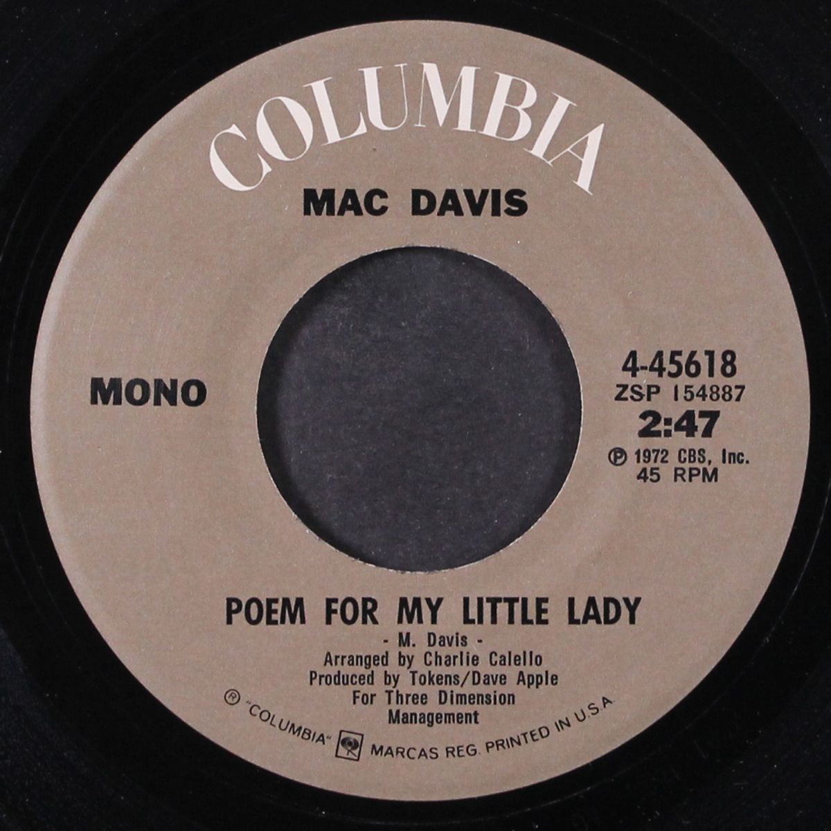 baby don't get hooked on me / poem for my little lady by MAC DAVIS