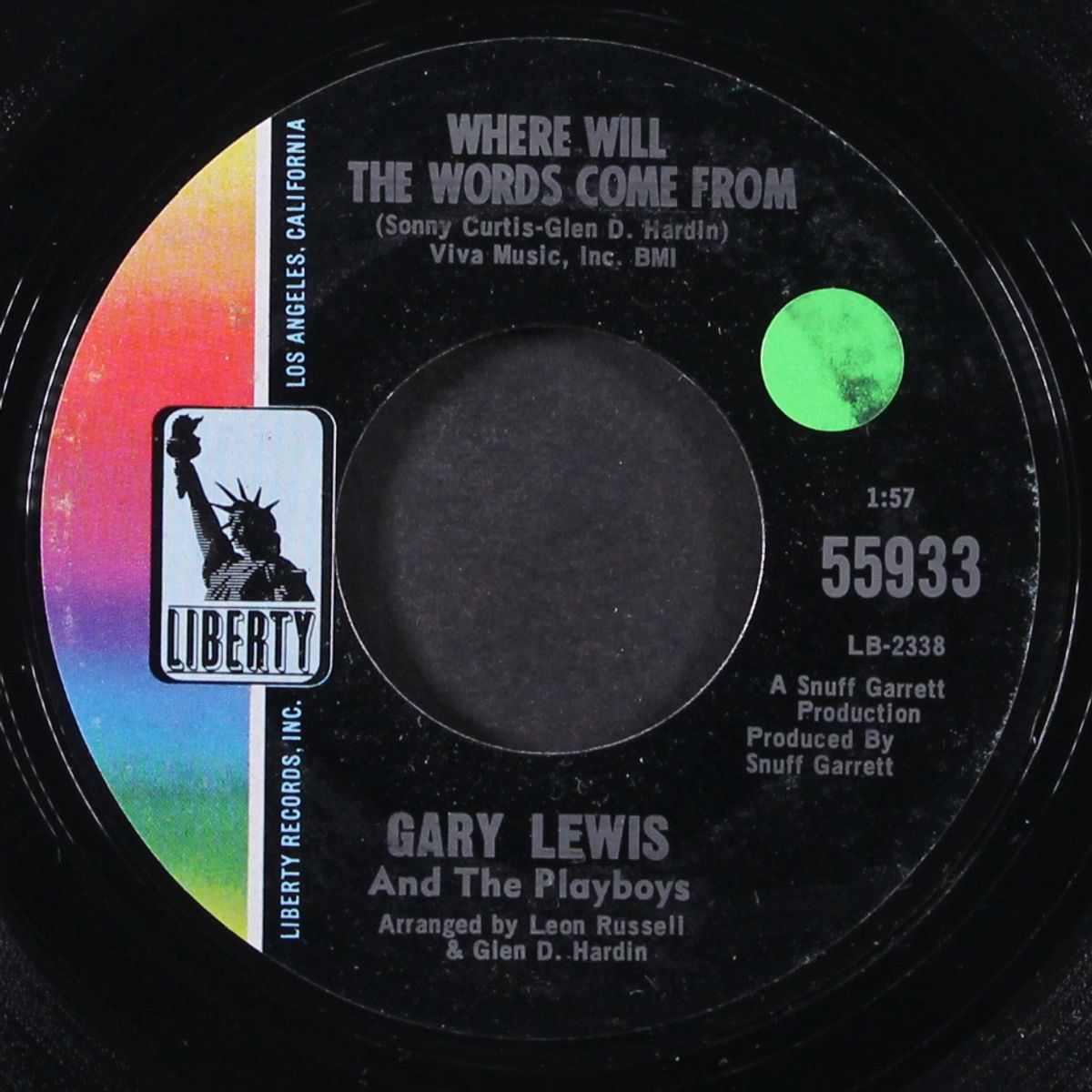 where will the words come from / may the best man win by GARY LEWIS & PLAYBOYS
