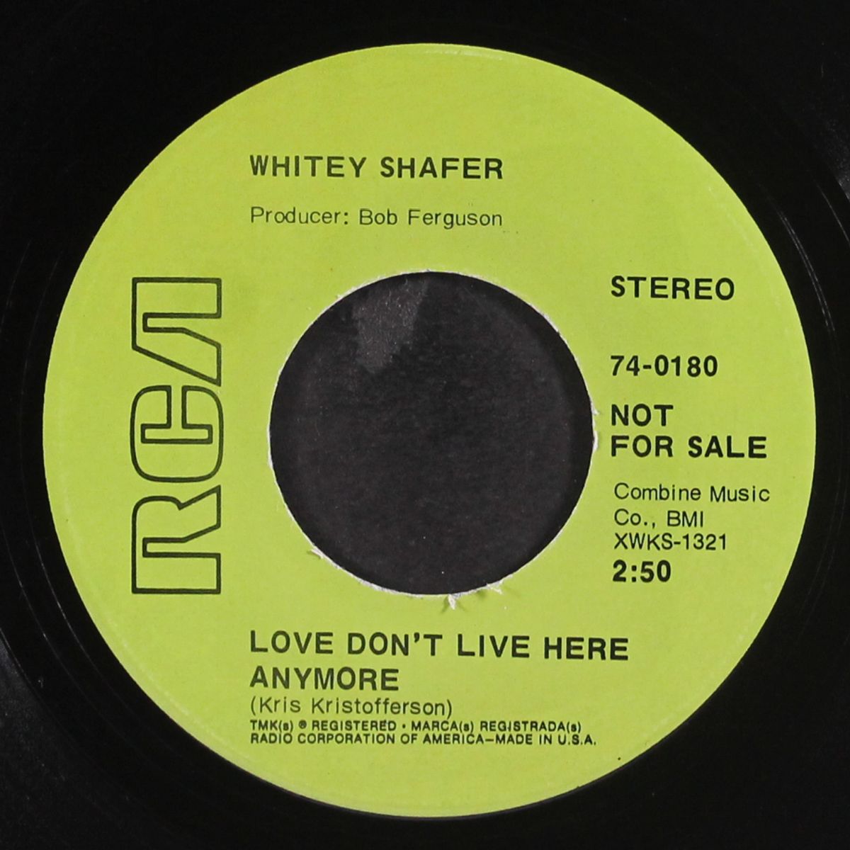 the bottle, your memory, & me / love don't live here anymore by WHITEY SHAFER