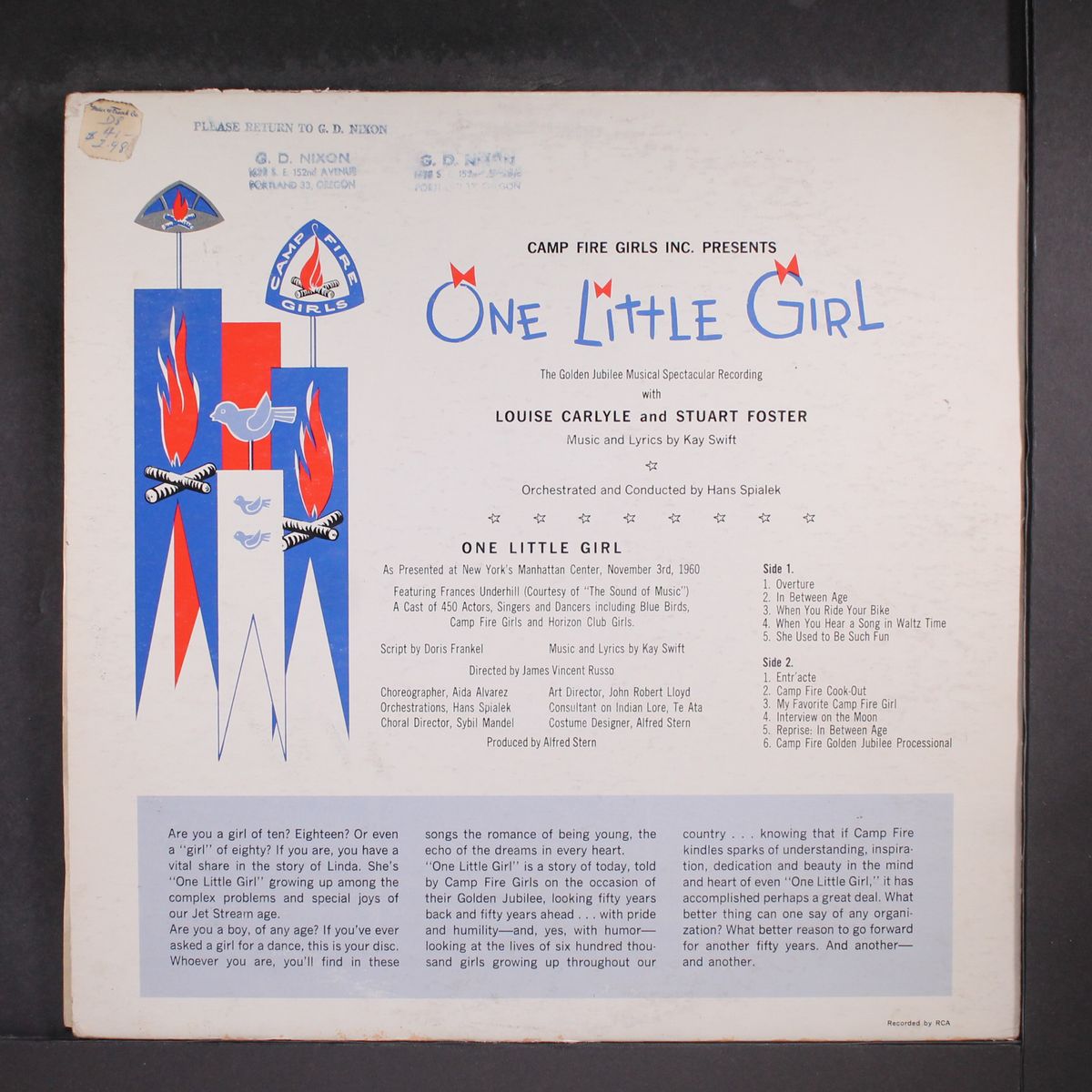 one little girl by LOUISE CARLYLE & STUART FOSTER