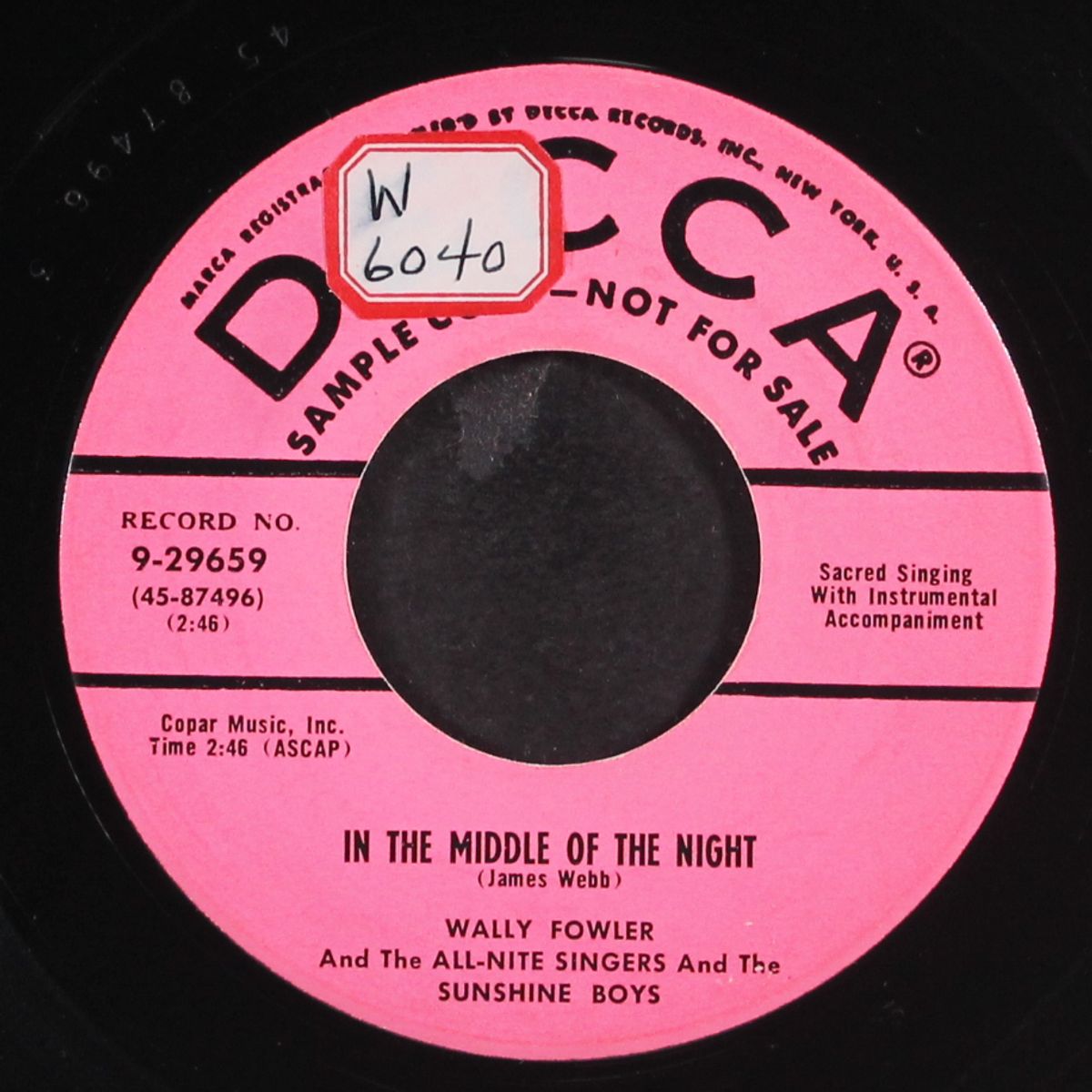 in the middle of the night / higher on the ladder by WALLY FOWLER