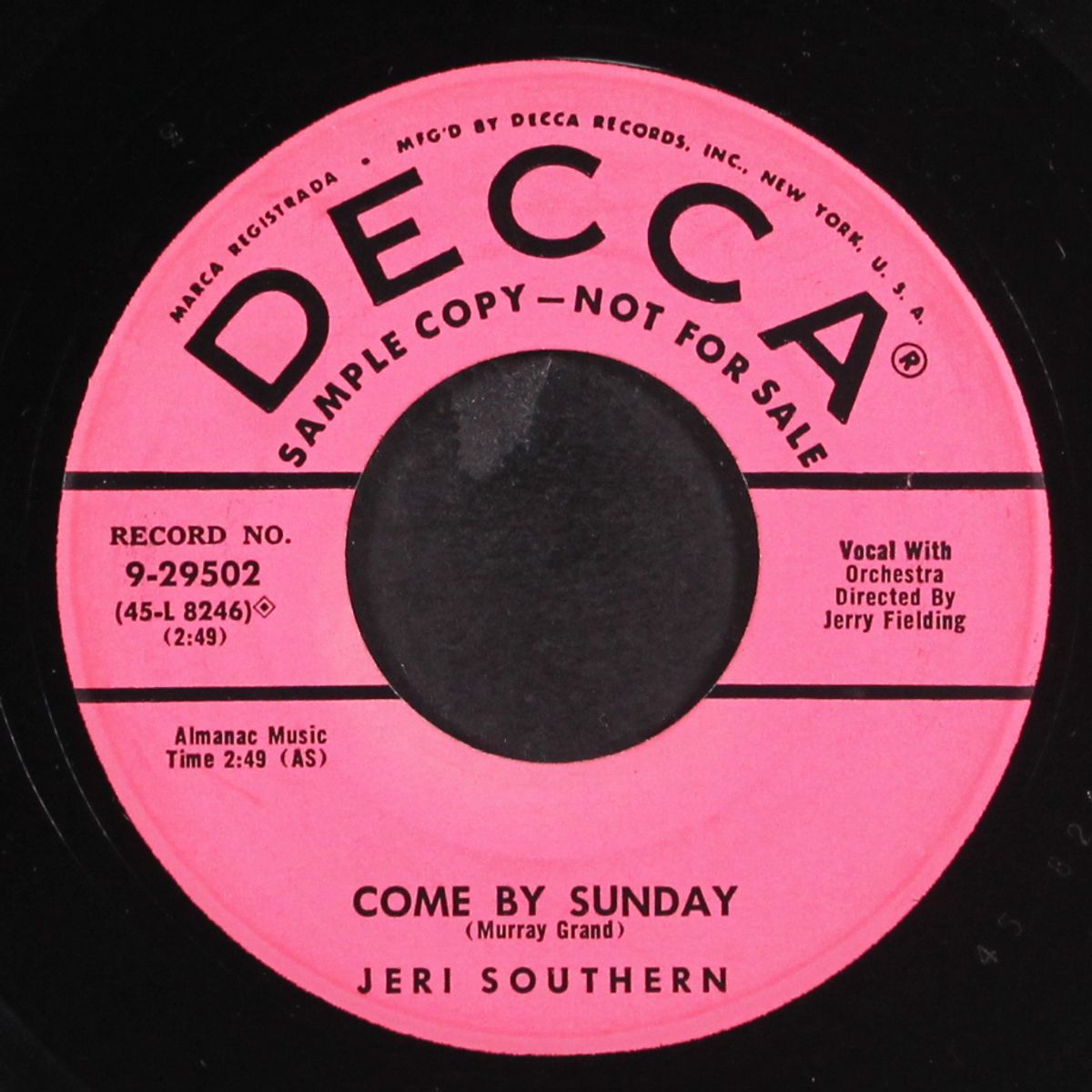 come by sunday / nothing at all by JERI SOUTHERN
