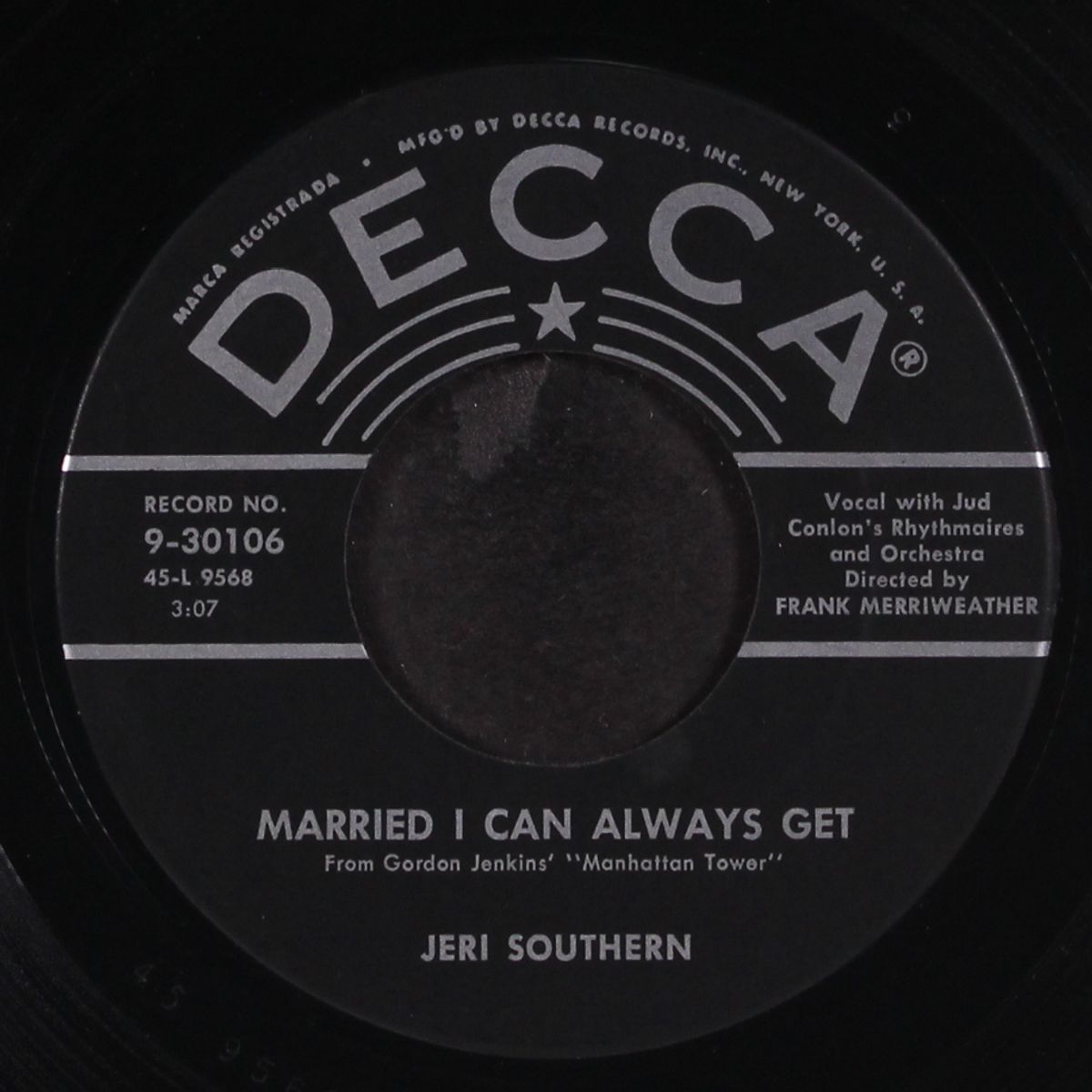 candlelight conversation / married i can always get by JERI SOUTHERN