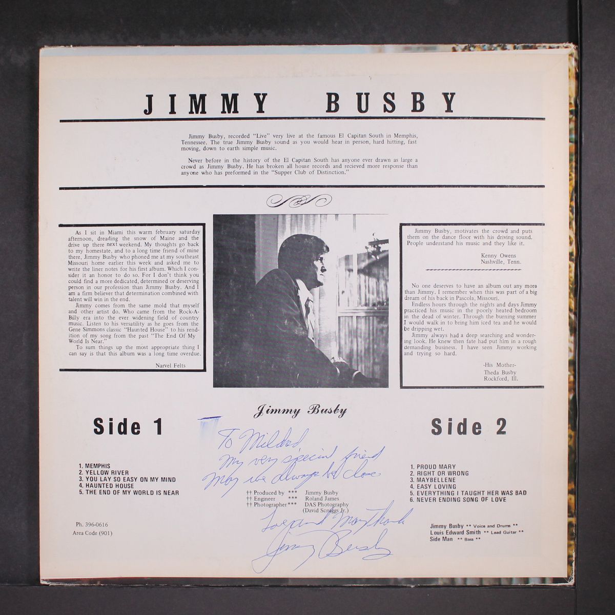 live in memphis by JIMMY BUSBY