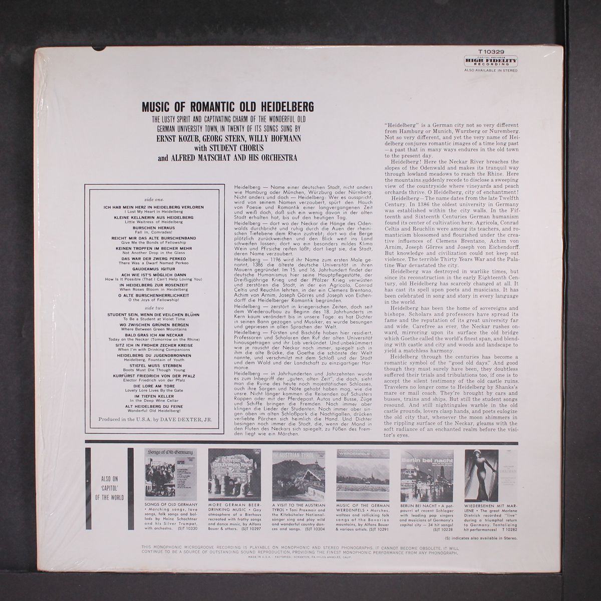 music of romantic old heidelberg by VARIOUS