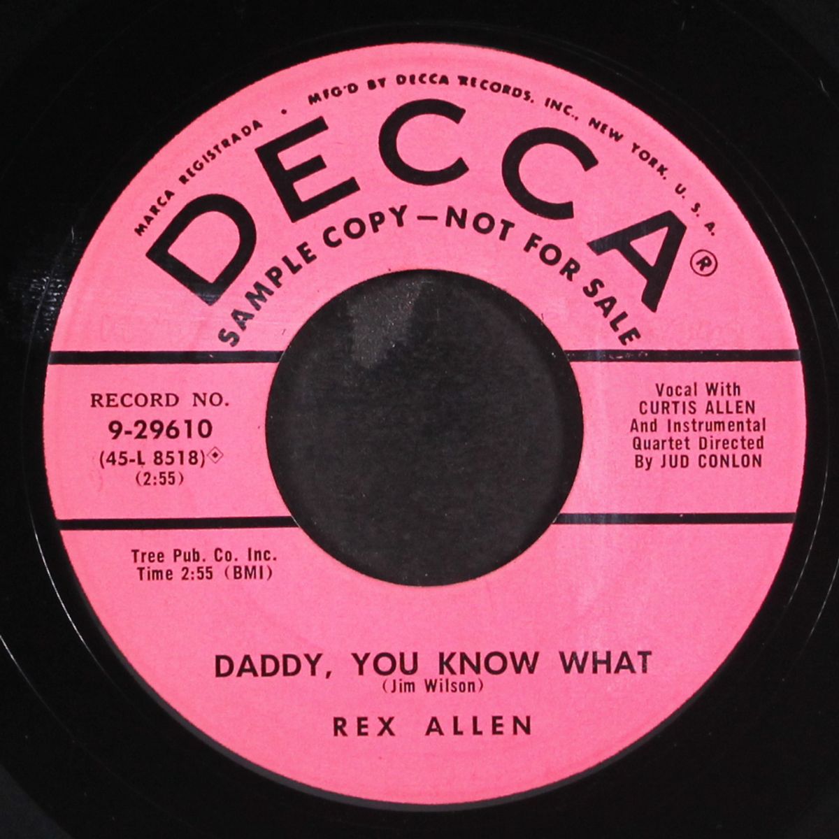 daddy, you know what / the albino stallion by REX ALLEN