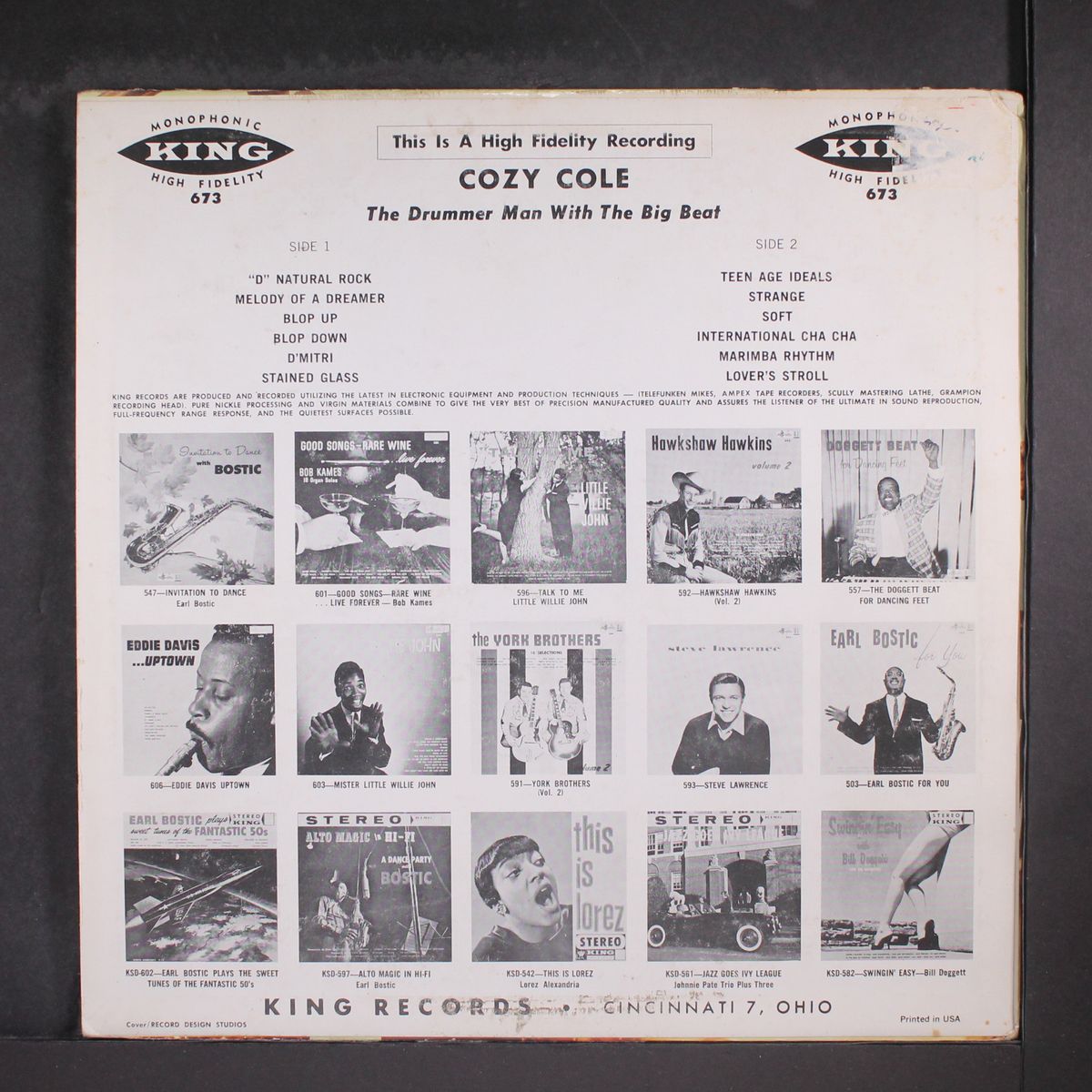 the drummer man with the big beat by COZY COLE