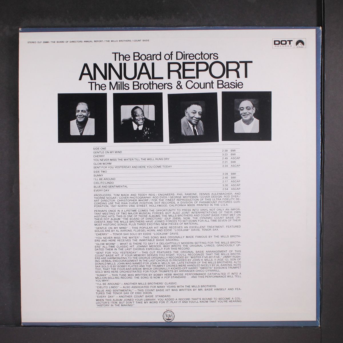 the board of directors annual report by COUNT BASIE & MILLS BROTHERS