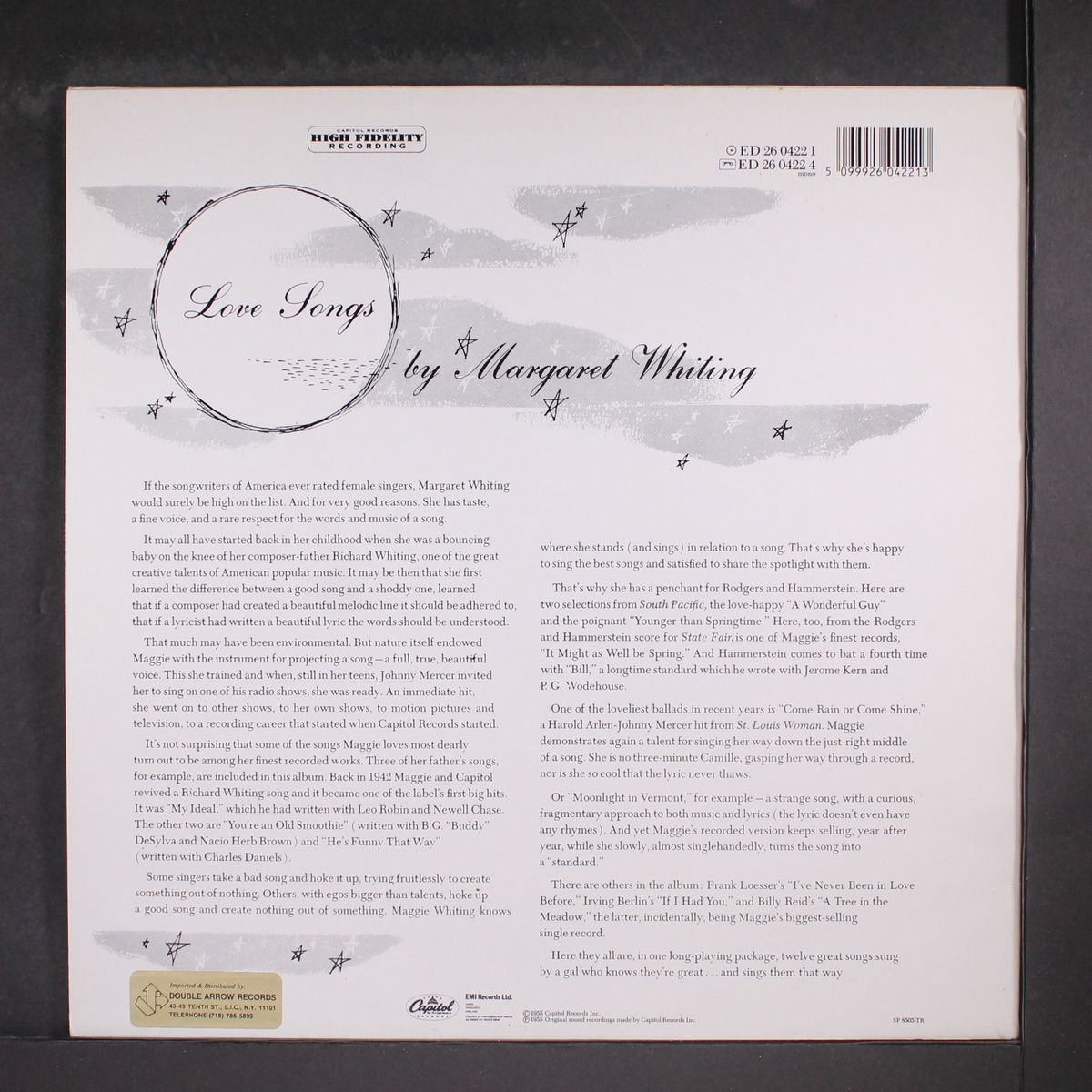 love songs by by MARGARET WHITING