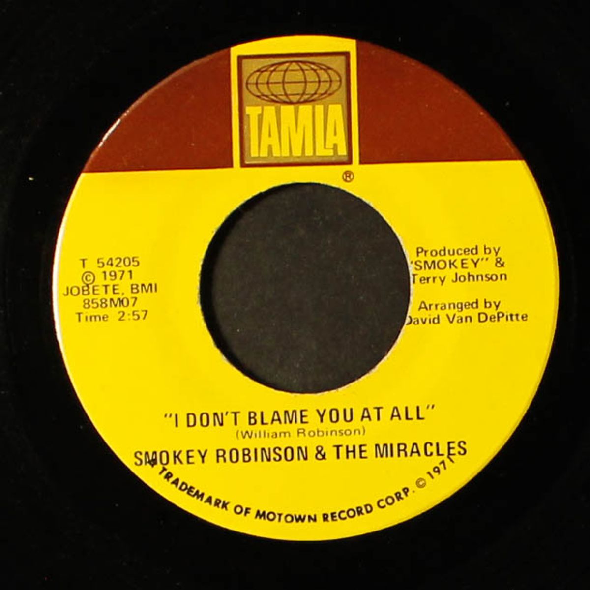 i don't blame you at all by SMOKEY ROBINSON & MIRACLES