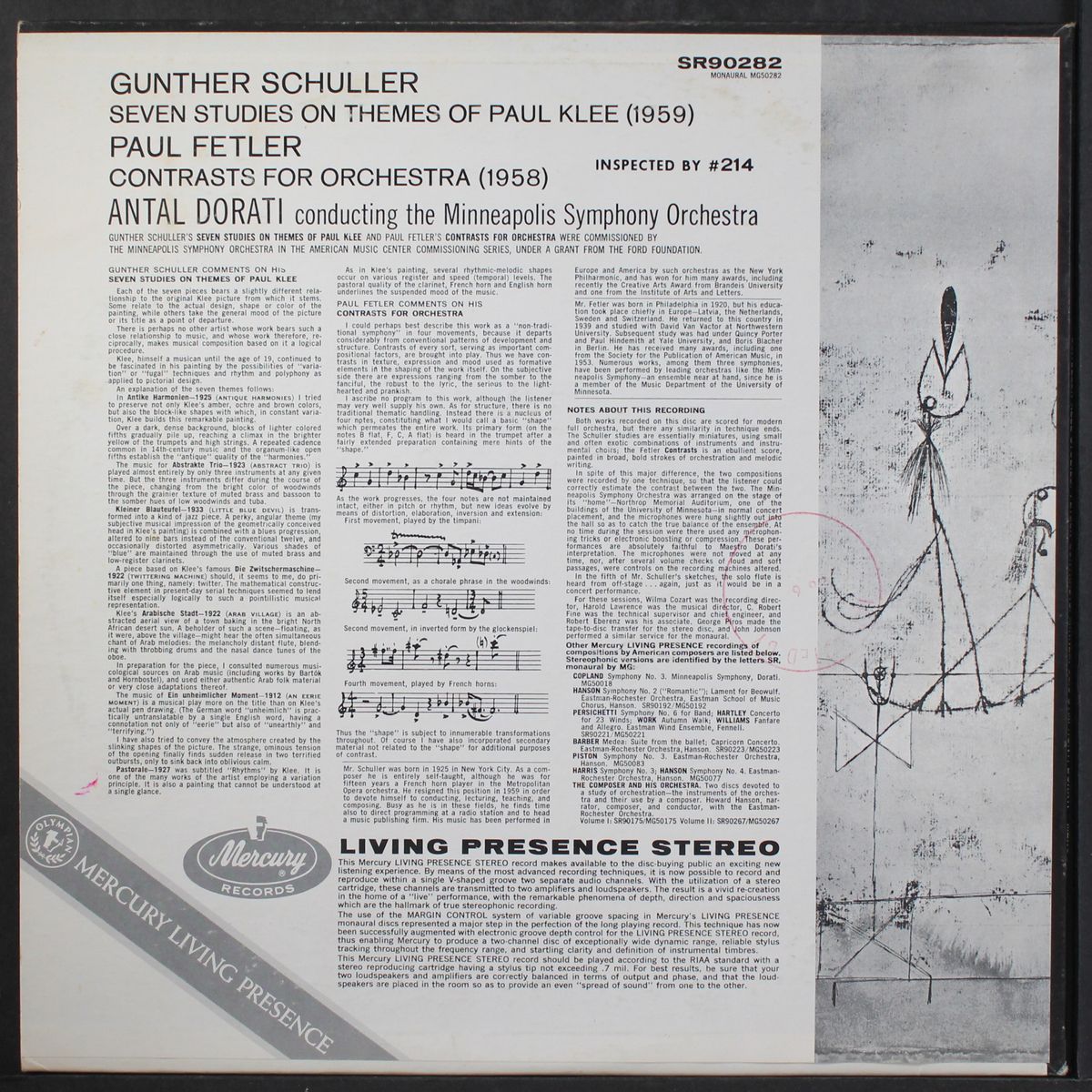 fettler: contrasts, schuller: klee studies by ANTAL DORATI
