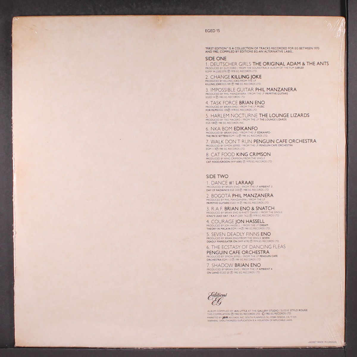 first edition by VARIOUS
