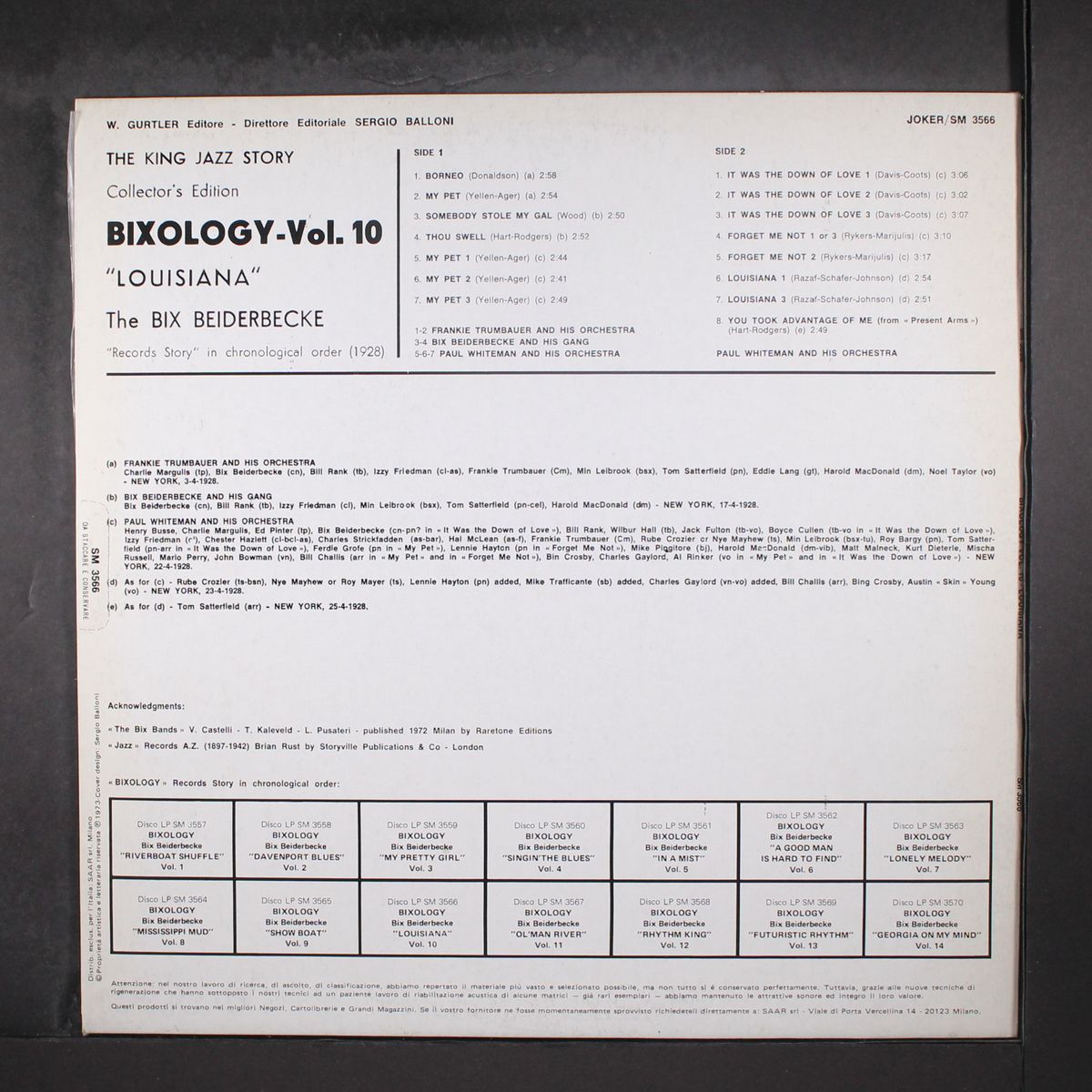 bixology, vol. 10: louisiana by BIX BEIDERBECKE