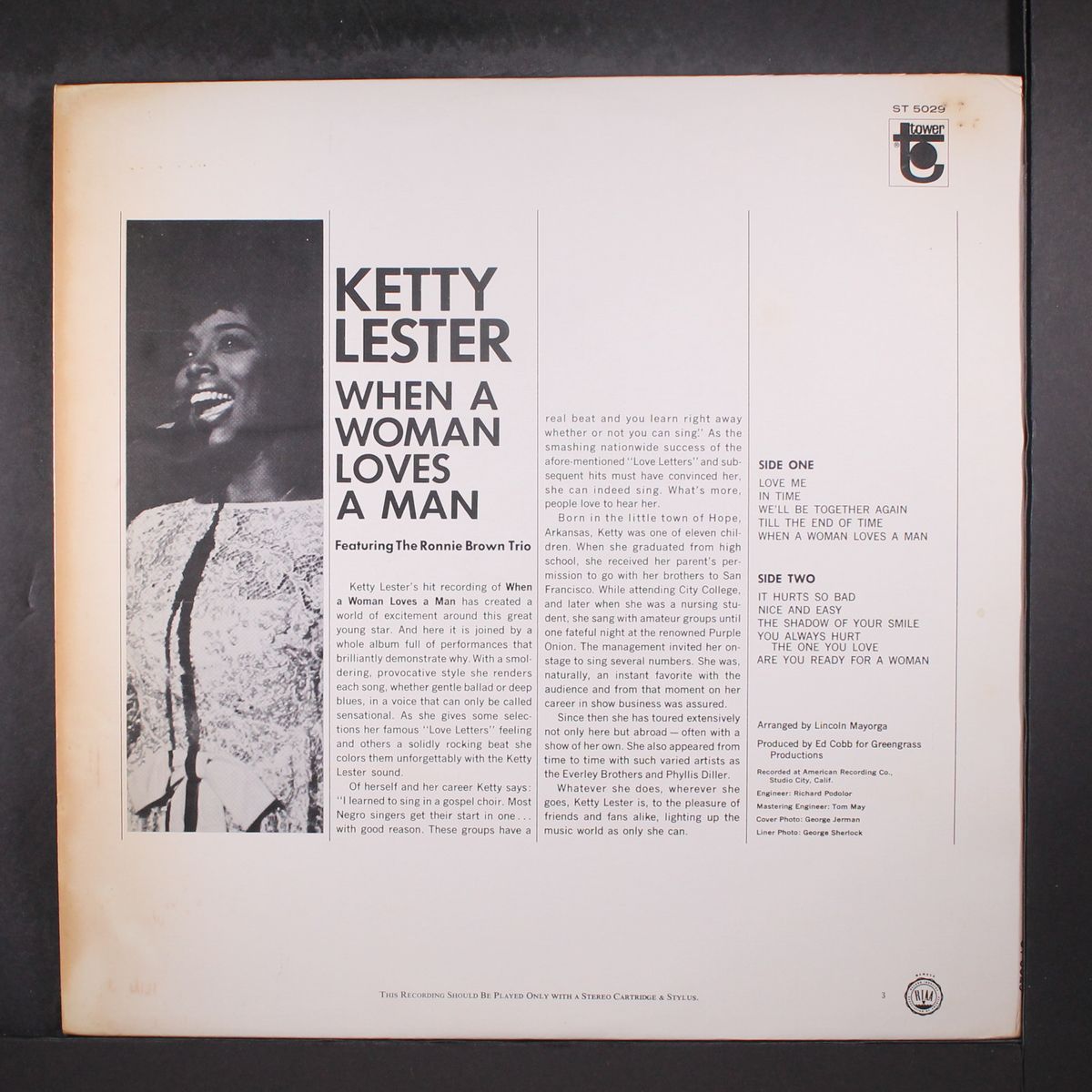 when a woman loves a man by KETTY LESTER