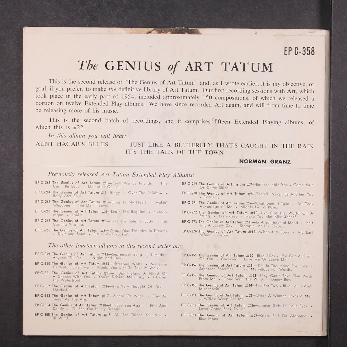 the genius of #22 by ART TATUM