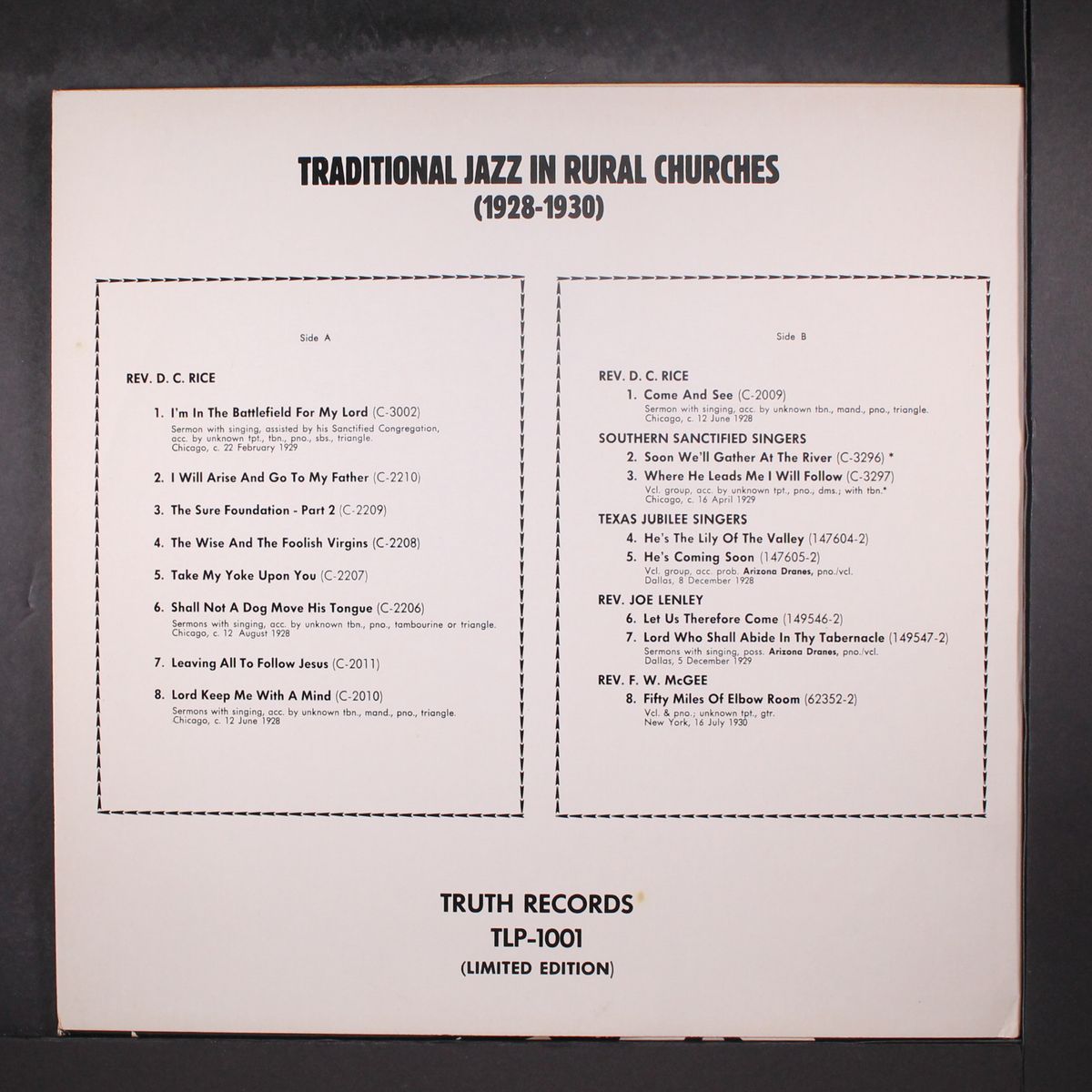 traditional jazz in rural churches (1928-1930) by VARIOUS