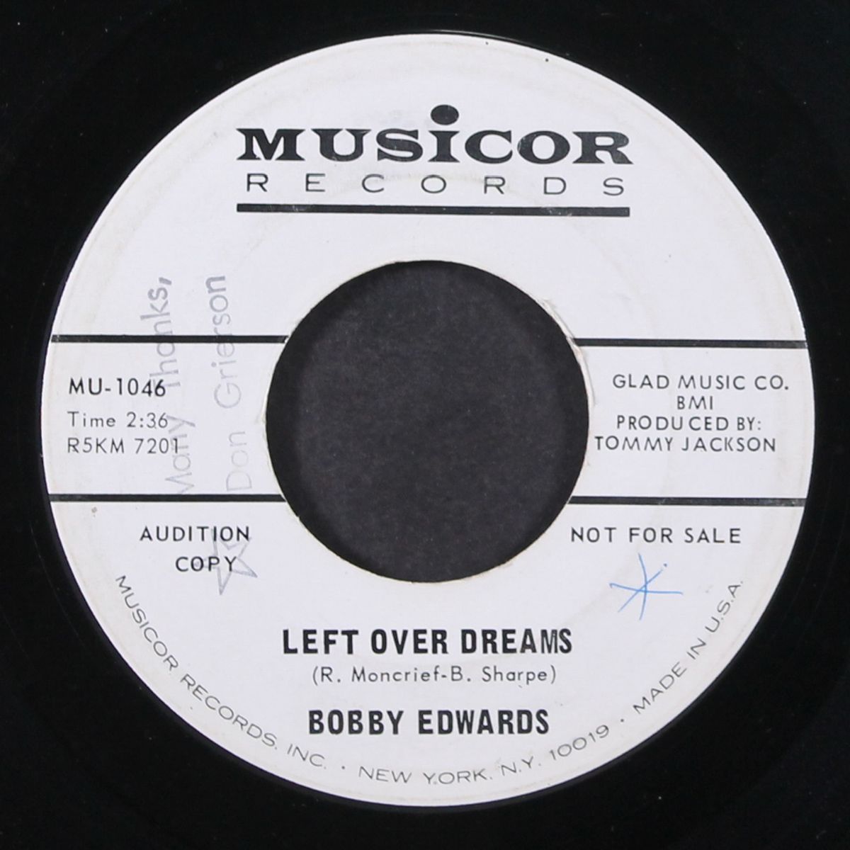left over dreams / nine times out of ten by BOBBY EDWARDS