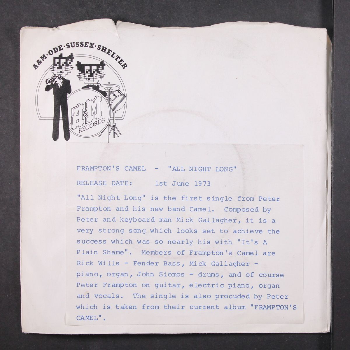 all night long by FRAMPTON'S CAMEL
