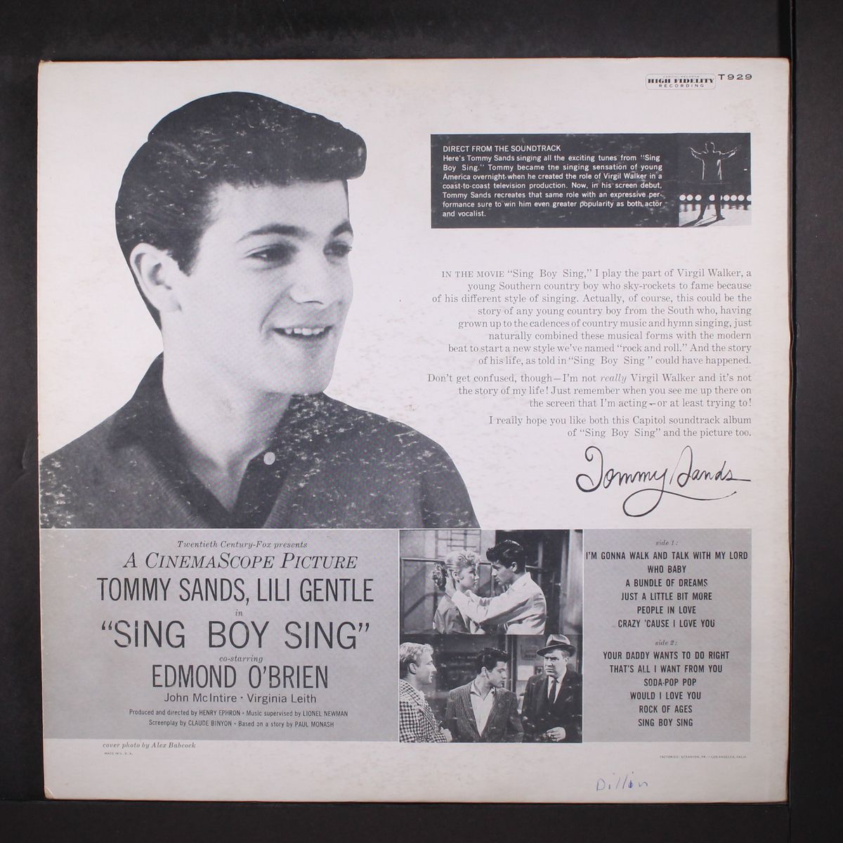 sing boy sing by TOMMY SANDS