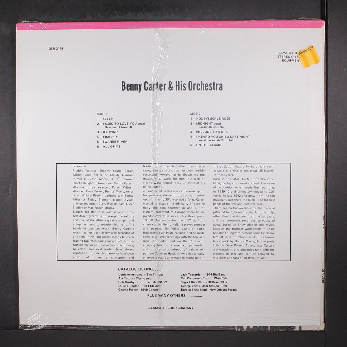 benny carter & his orchestra by BENNY CARTER