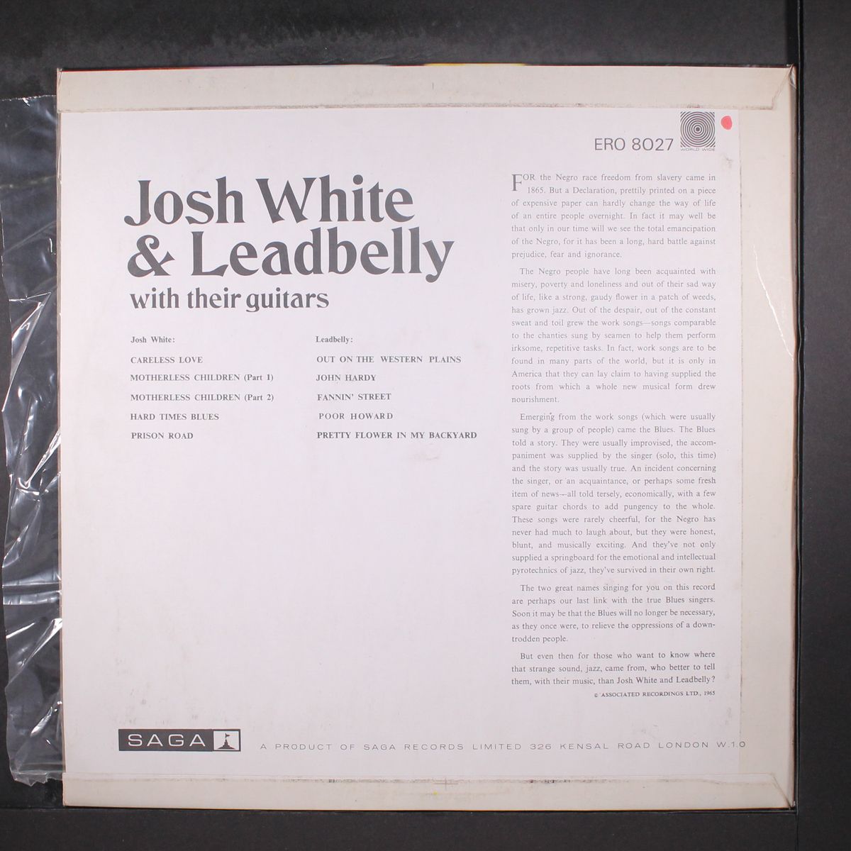 with their guitars by JOSH WHITE & LEADBELLY