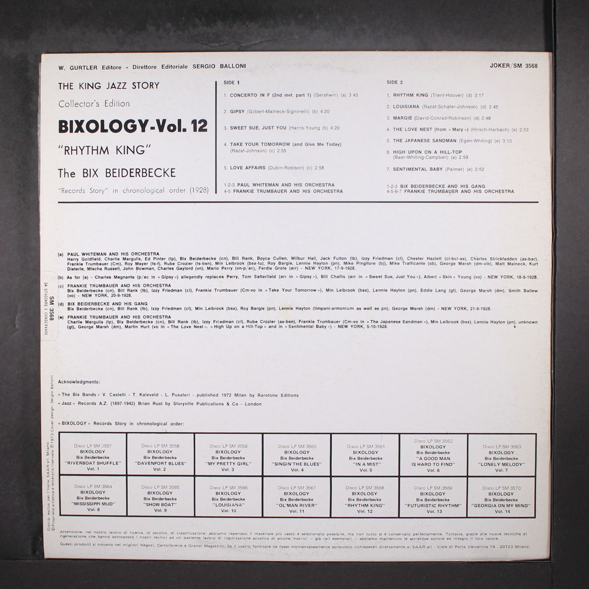 bixology, vol. 12: rhythm king by BIX BEIDERBECKE