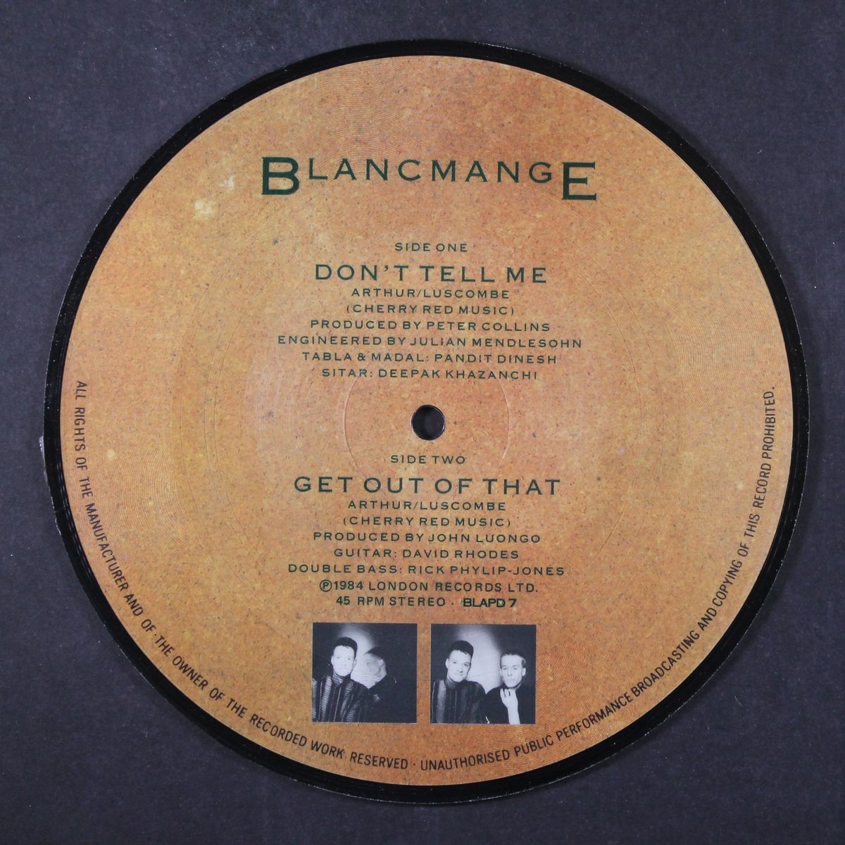 don't tell me by BLANCMANGE