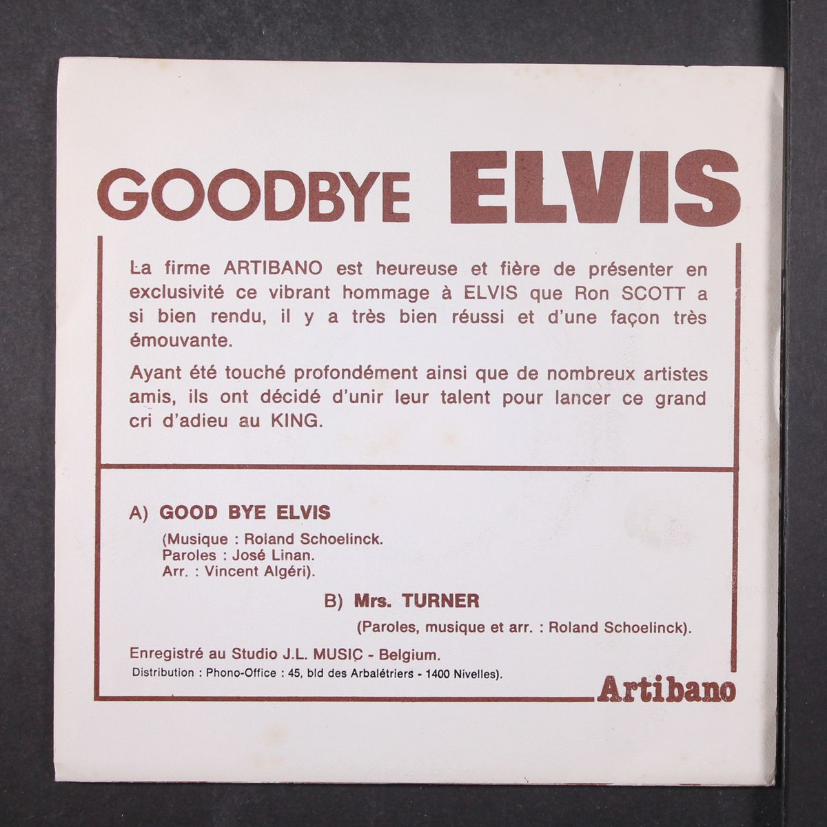 goodbye elvis / mrs. turner by RON SCOTT