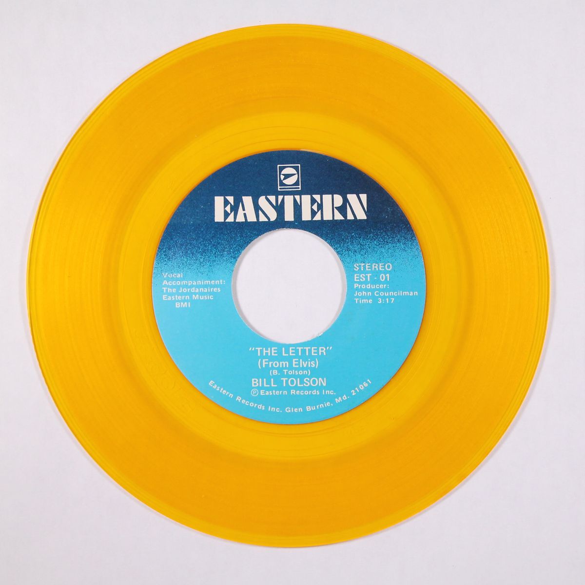 the letter (from elvis) by BILL TOLSON & JORDANAIRES