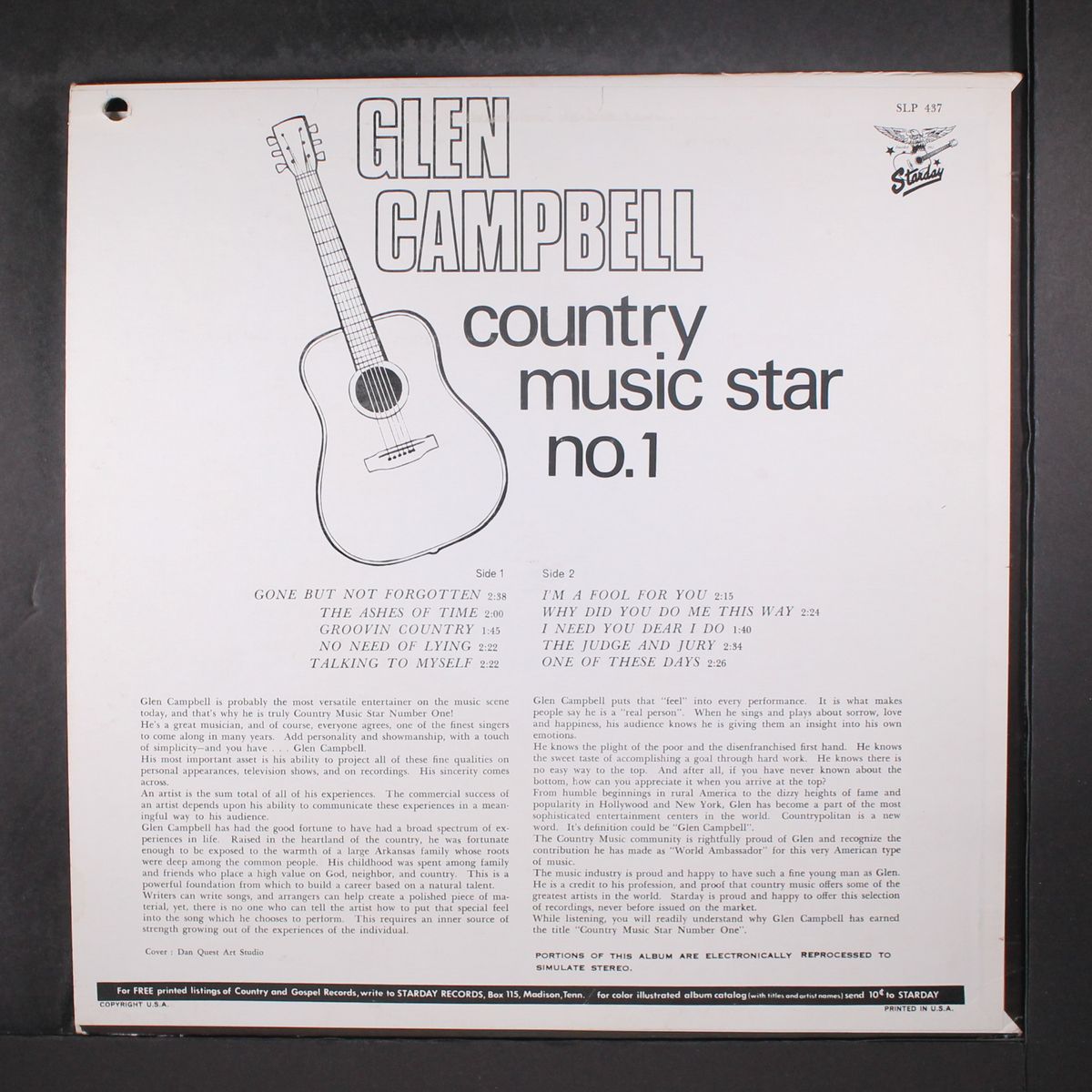 country music star no. 1 by GLEN CAMPBELL